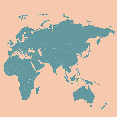 Illustration of different regions of the world