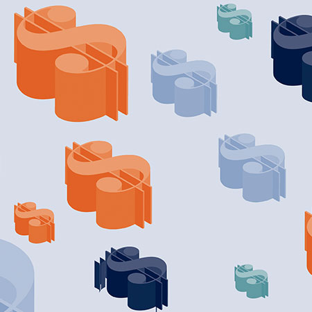 Illustration of dollar symbols